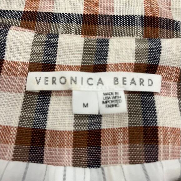 Veronica Beard Lin Jacket Multi Checked Cotton Blend Blazer Multicolored Size M - Picture 14 of 16